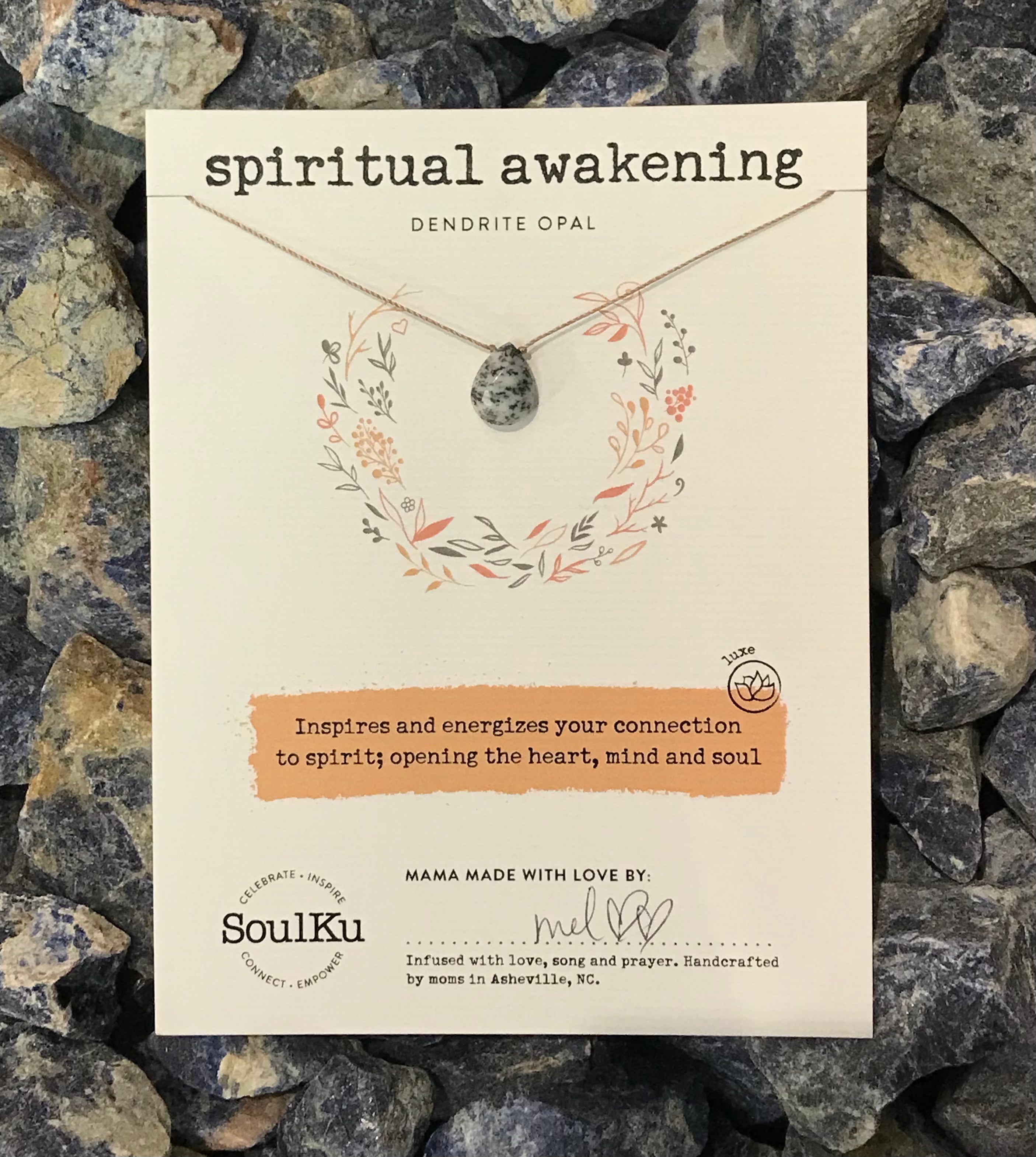 SoulKu Dendrite Opal Luxe Necklace for Spiritual Awakening