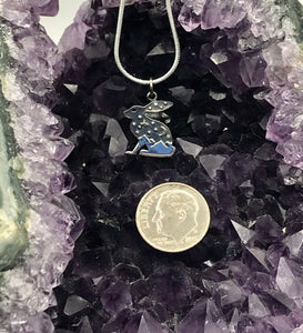 Cosmic Rabbit Sterling Silver Pendant and chain