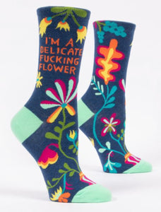 I'm a Delicate Fucking Flower Women's Crew Novelty Socks