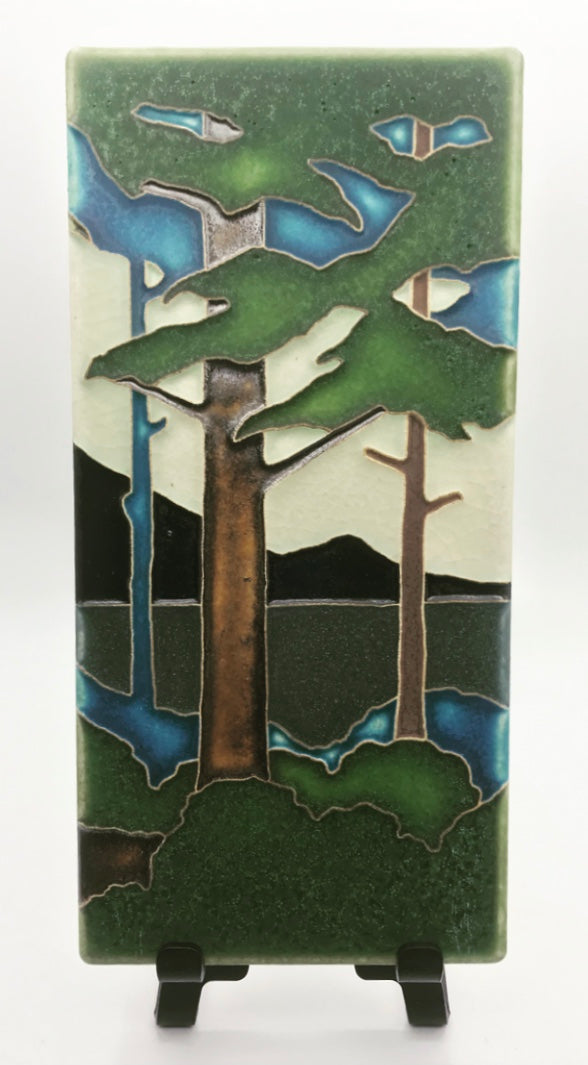 Motawi Tileworks 4x8 Pine Landscape (Summer Vertical)