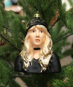 Stevie Nicks Glass Holiday Ornament