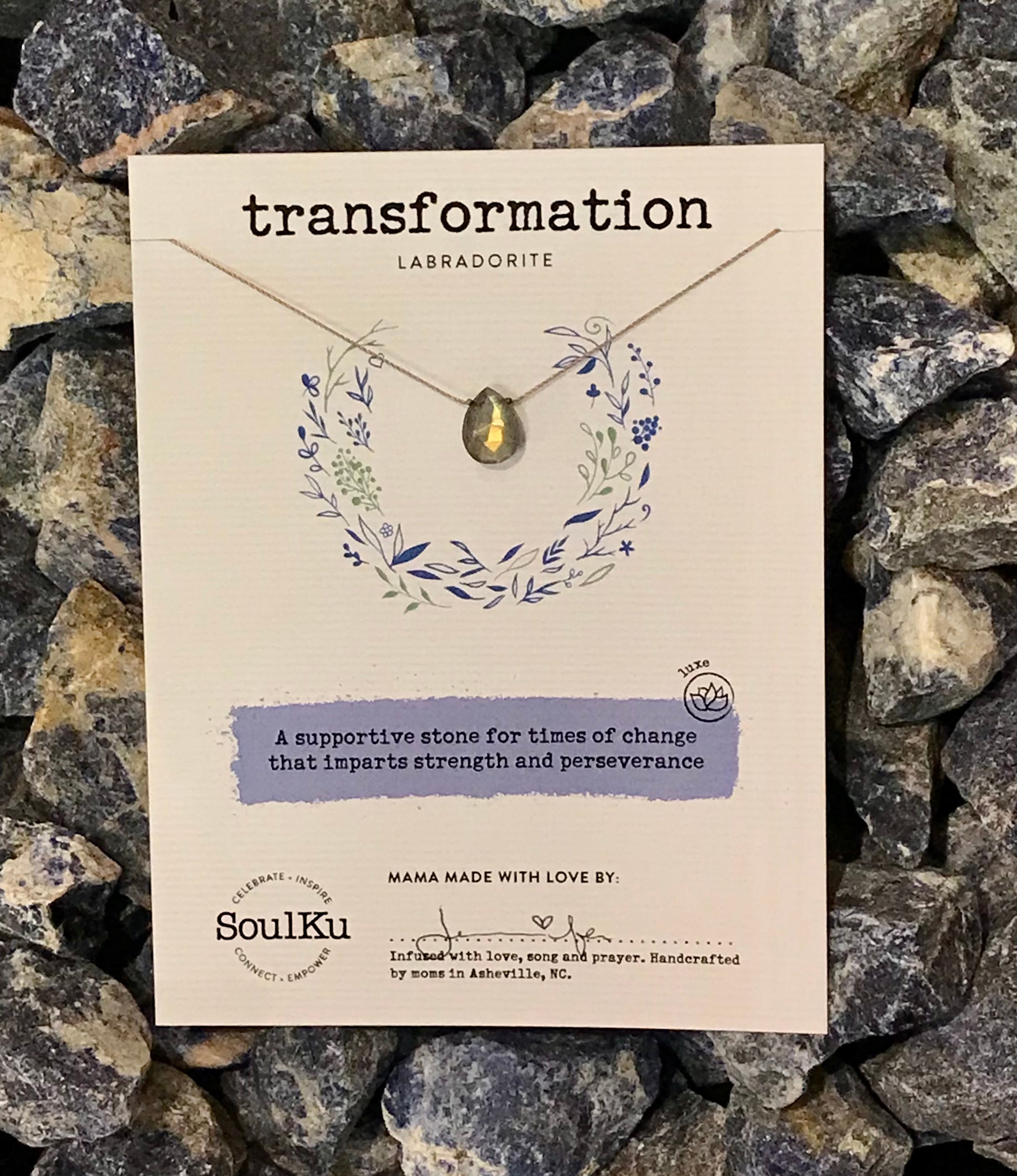 SoulKu Labradorite Luxe Necklace for Transformation
