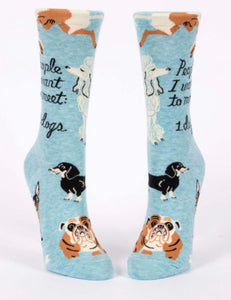 People I Want to Meet 1. Dogs Women's Crew Novelty Socks