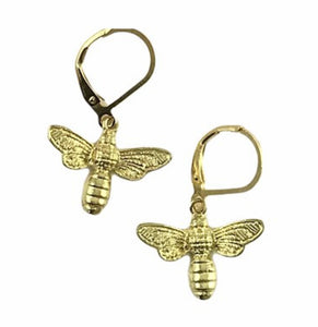 Dream Spirit Brass Bee Earrings