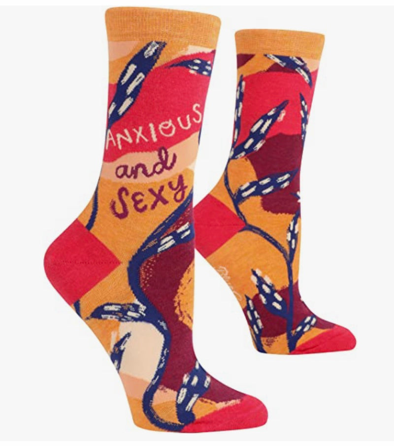 Anxious and Sexy Women's Crew Novelty Socks